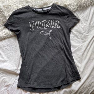 grey girls puma tee shirt
